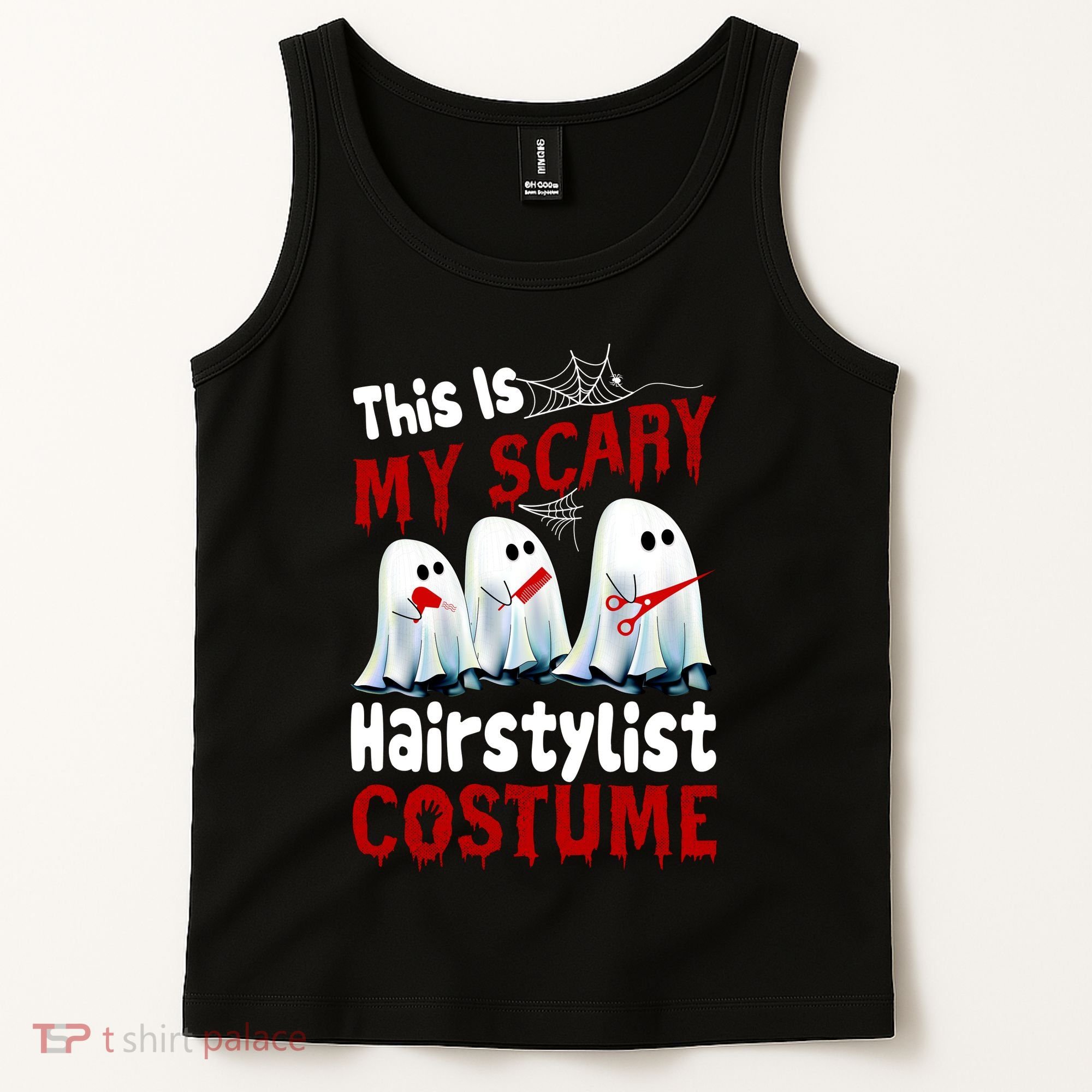 This Is My Scary Hairstylist Costume Funny Halloween Ghosts Tank Top