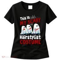 This Is My Scary Hairstylist Costume Funny Halloween Ghosts Women's T-Shirt thumb 0