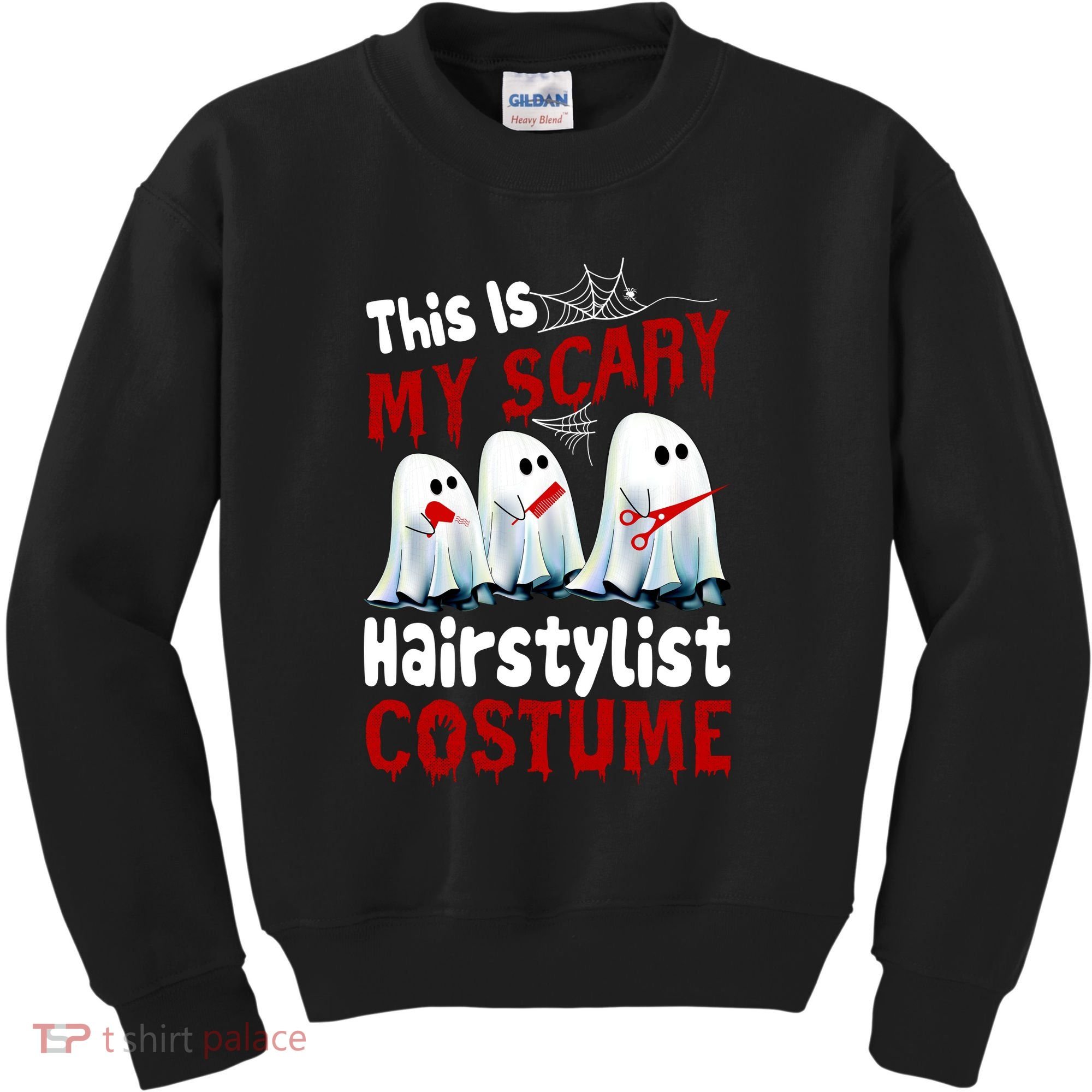 This Is My Scary Hairstylist Costume Funny Halloween Ghosts Kids Sweatshirt