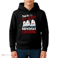 This Is My Scary Hairstylist Costume Funny Halloween Ghosts Kids Hoodie thumb 4