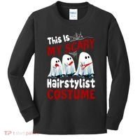 This Is My Scary Hairstylist Costume Funny Halloween Ghosts Kids Long Sleeve Shirt thumb 0