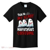 This Is My Scary Hairstylist Costume Funny Halloween Ghosts Kids T-Shirt thumb 0