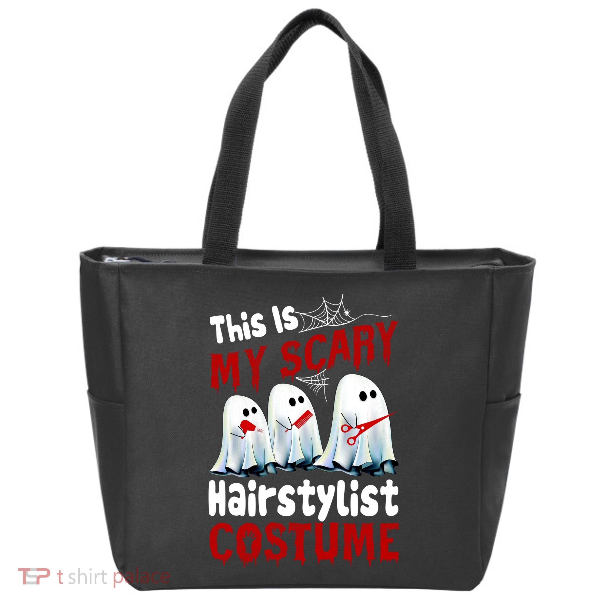 This Is My Scary Hairstylist Costume Funny Halloween Ghosts Tote Bag