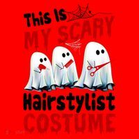 This Is My Scary Hairstylist Costume Funny Halloween Ghosts Santa Hat thumb 1