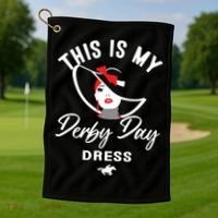 This Is My Derby Day Dress Golf Towel thumb 1