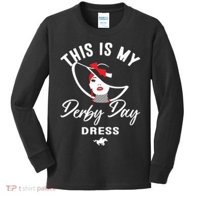 This Is My Derby Day Dress Kids Long Sleeve Shirt
