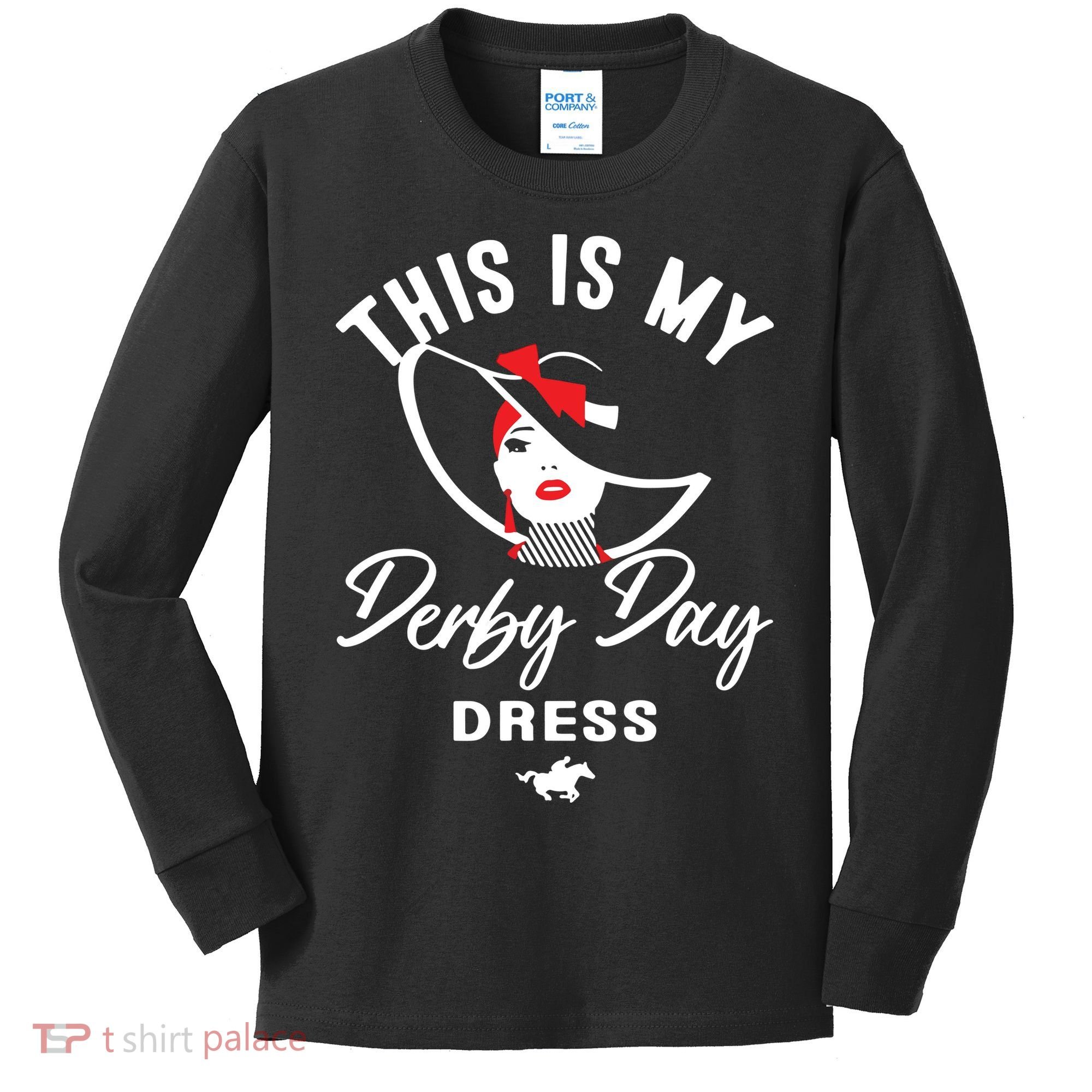 This Is My Derby Day Dress Kids Long Sleeve Shirt