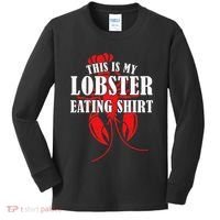 This is My Lobster Eating Lobster  Kids Long Sleeve Shirt thumb 0