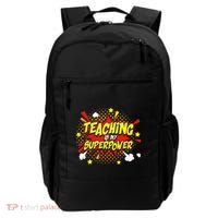 Teaching Is My Superpower Retro Comic Teacher Backpack thumb 0