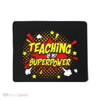 Teaching Is My Superpower Retro Comic Teacher Mousepad thumb 0