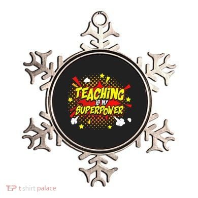 Teaching Is My Superpower Retro Comic Teacher Ornament