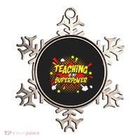 Teaching Is My Superpower Retro Comic Teacher Ornament thumb 0