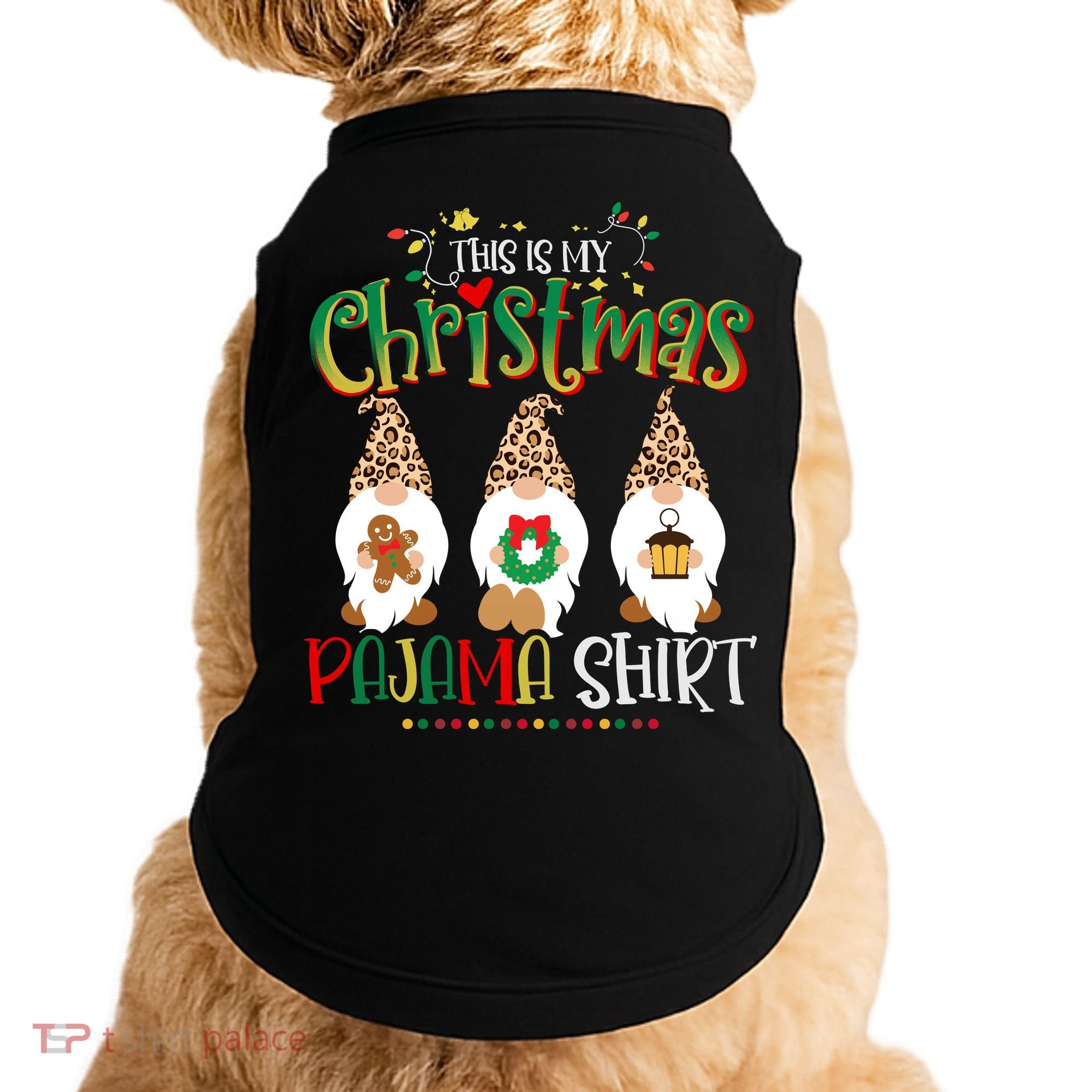 This is my christmas pajama Shirt Gnome Christmas Red Plaid Doggie Tank