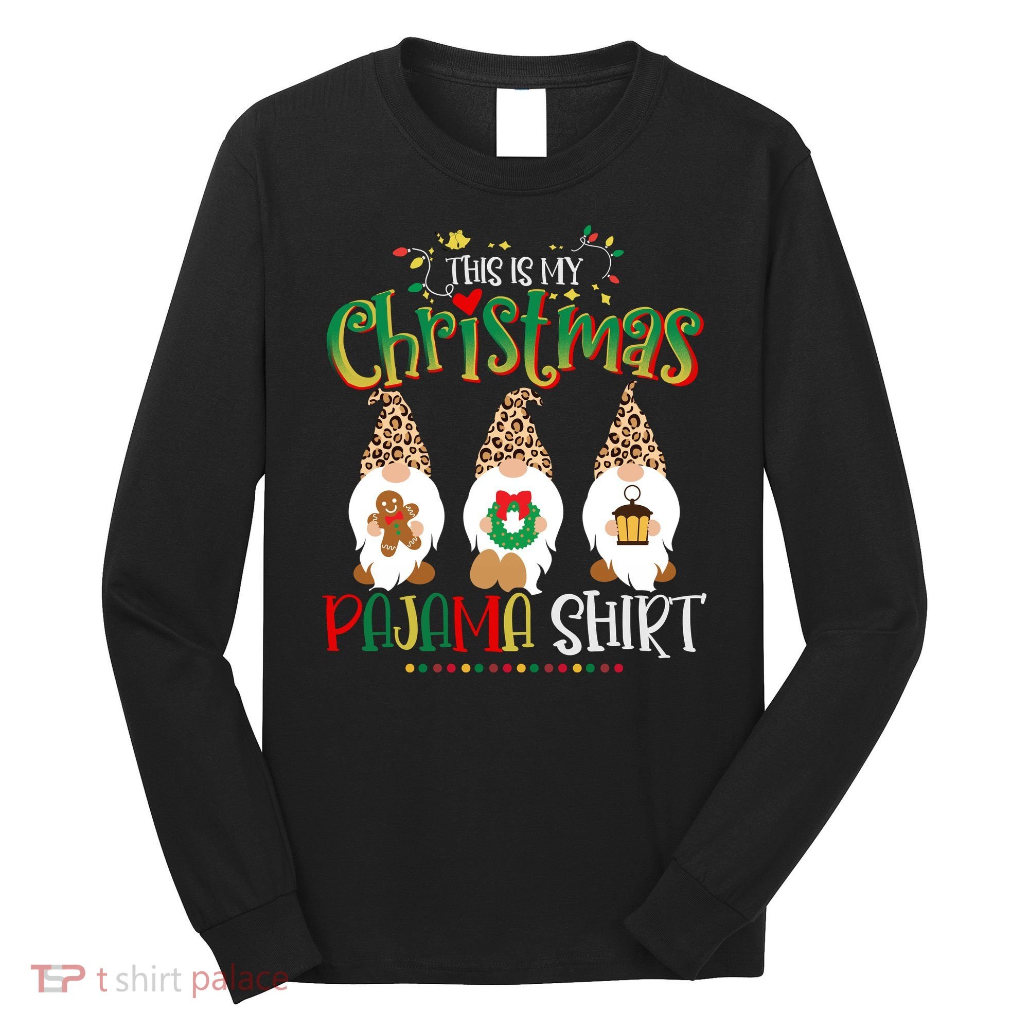 This is my christmas pajama Shirt Gnome Christmas Red Plaid Long Sleeve Shirt