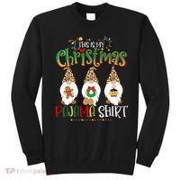 This is my christmas pajama Shirt Gnome Christmas Red Plaid Sweatshirt thumb 0