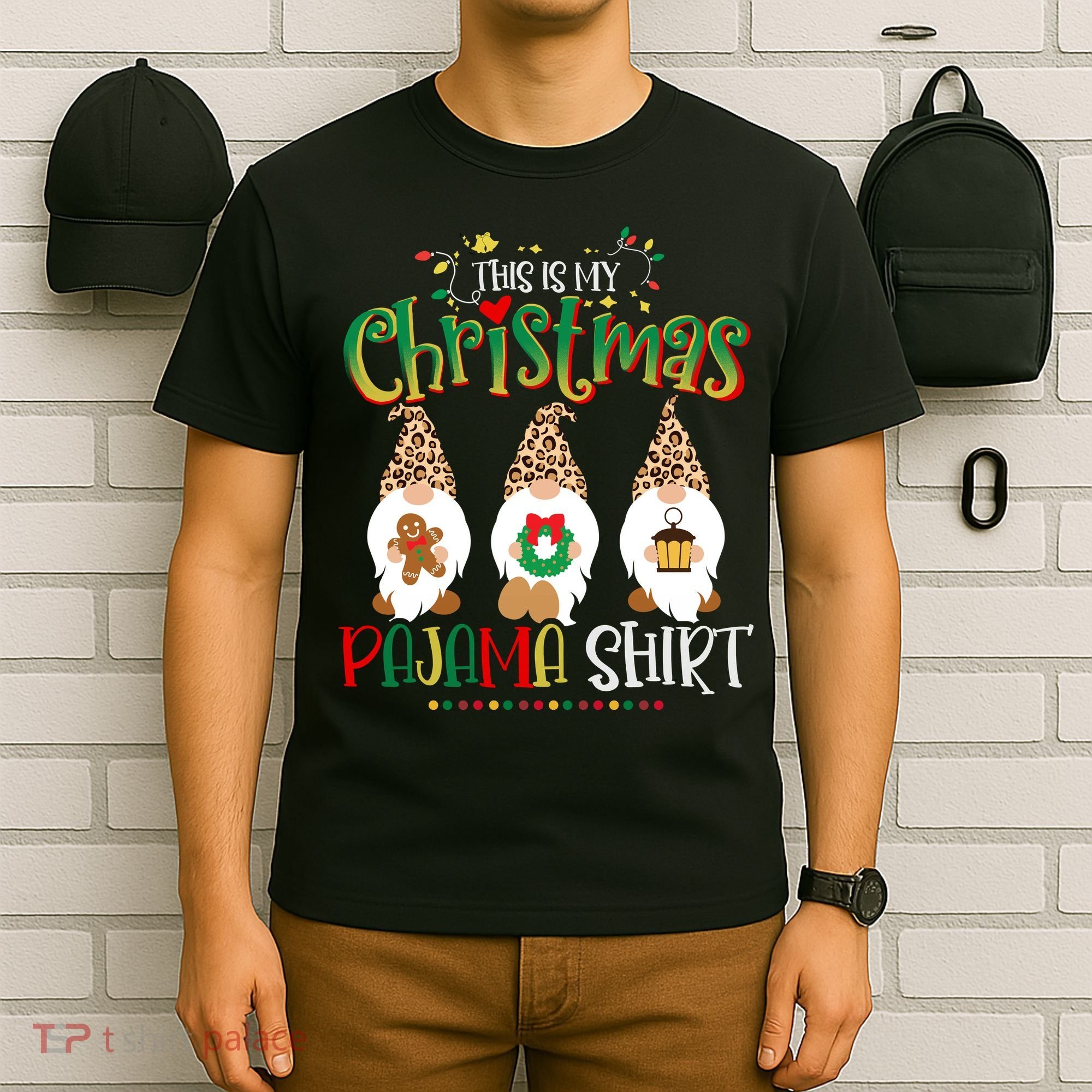 This is my christmas pajama Shirt Gnome Christmas Red Plaid T-Shirt