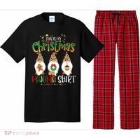 This is my christmas pajama Shirt Gnome Christmas Red Plaid Pajama Set thumb 0