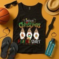 This is my christmas pajama Shirt Gnome Christmas Red Plaid Tank Top thumb 4