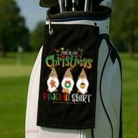 This is my christmas pajama Shirt Gnome Christmas Red Plaid Golf Towel thumb 2