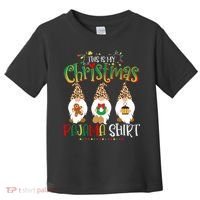 This is my christmas pajama Shirt Gnome Christmas Red Plaid Toddler T-Shirt thumb 0