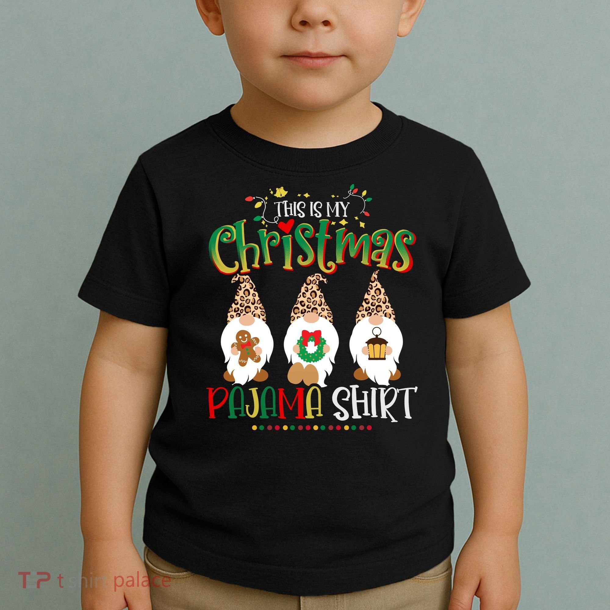 This is my christmas pajama Shirt Gnome Christmas Red Plaid Toddler T-Shirt