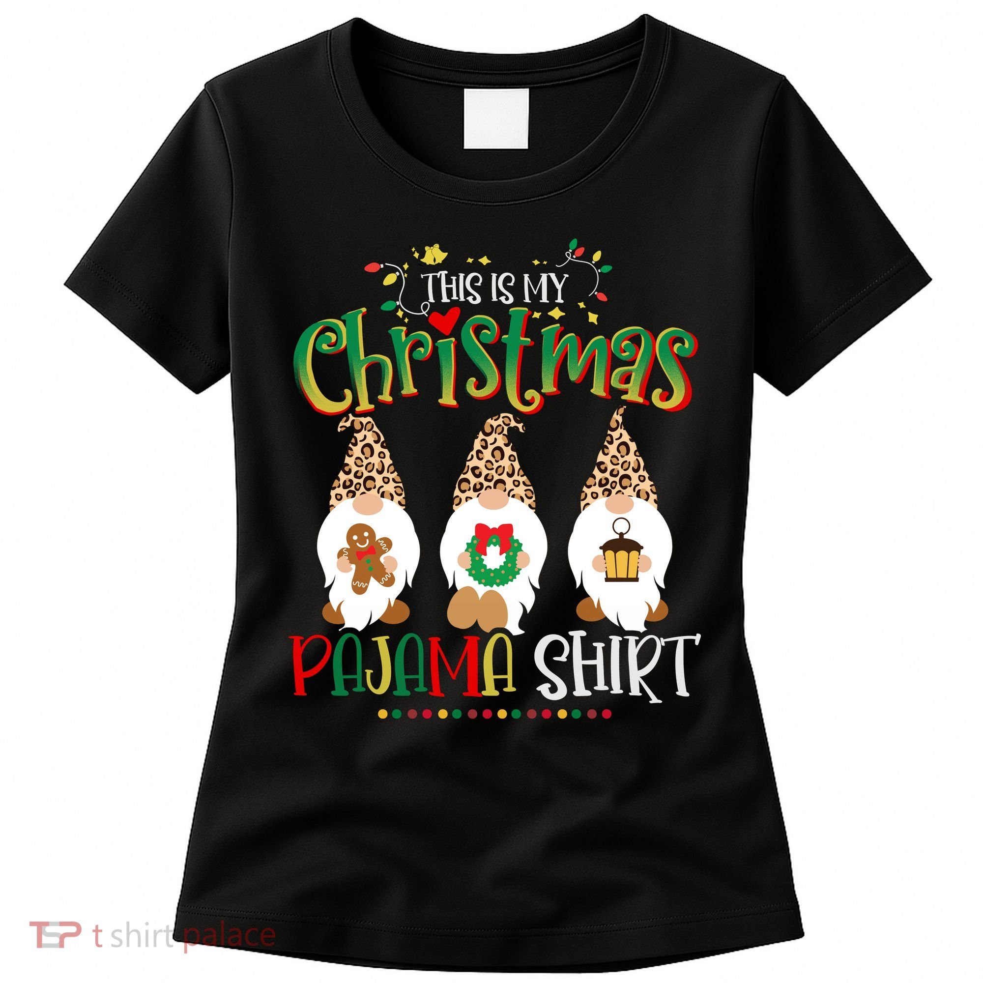 This is my christmas pajama Shirt Gnome Christmas Red Plaid Women's T-Shirt