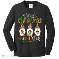 This is my christmas pajama Shirt Gnome Christmas Red Plaid Kids Long Sleeve Shirt thumb 0