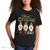 This is my christmas pajama Shirt Gnome Christmas Red Plaid Kids T-Shirt thumb 2