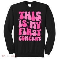 This Is My First Concert Music Event Retro Groovy Girl Sweatshirt thumb 0