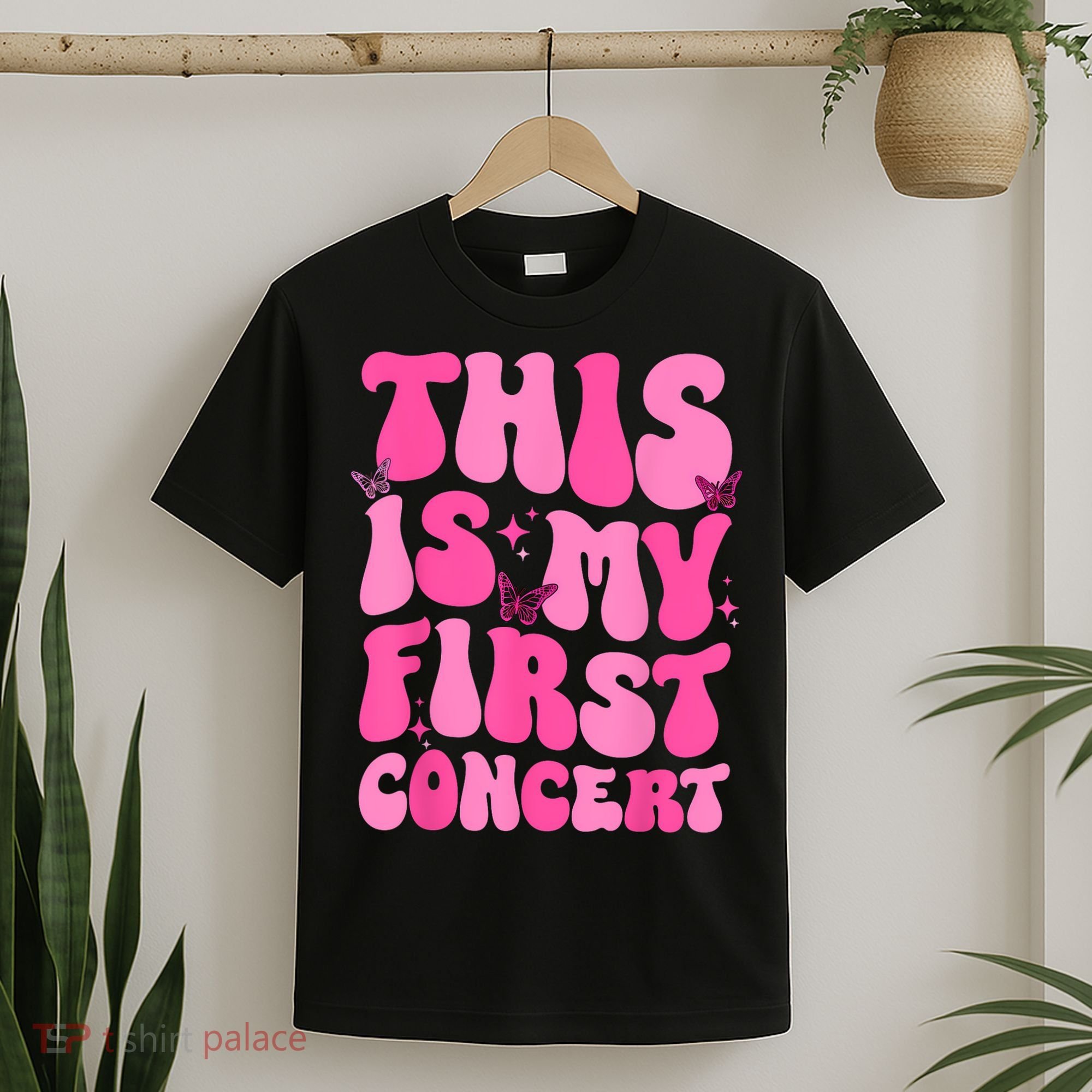 This Is My First Concert Music Event Retro Groovy Girl T-Shirt