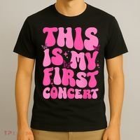 This Is My First Concert Music Event Retro Groovy Girl T-Shirt thumb 3