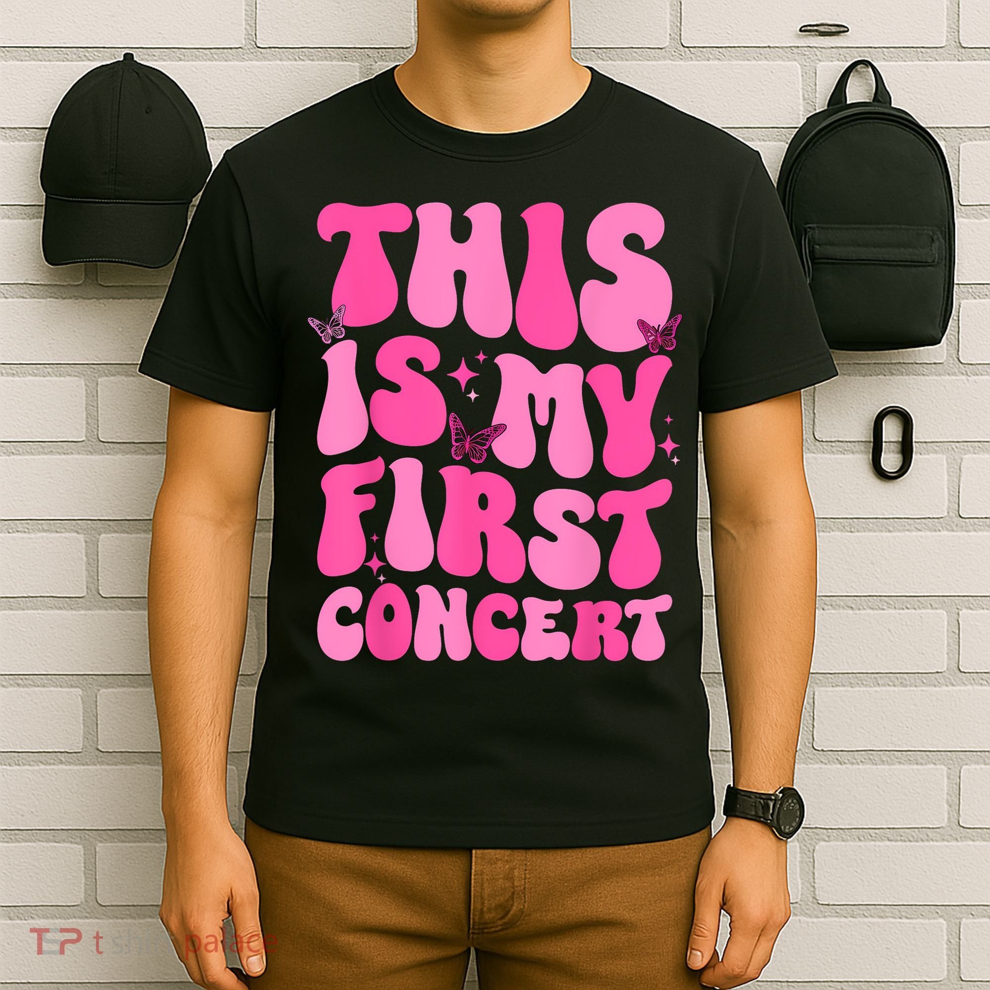 This Is My First Concert Music Event Retro Groovy Girl T-Shirt