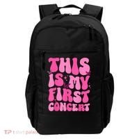 This Is My First Concert Music Event Retro Groovy Girl Backpack thumb 0