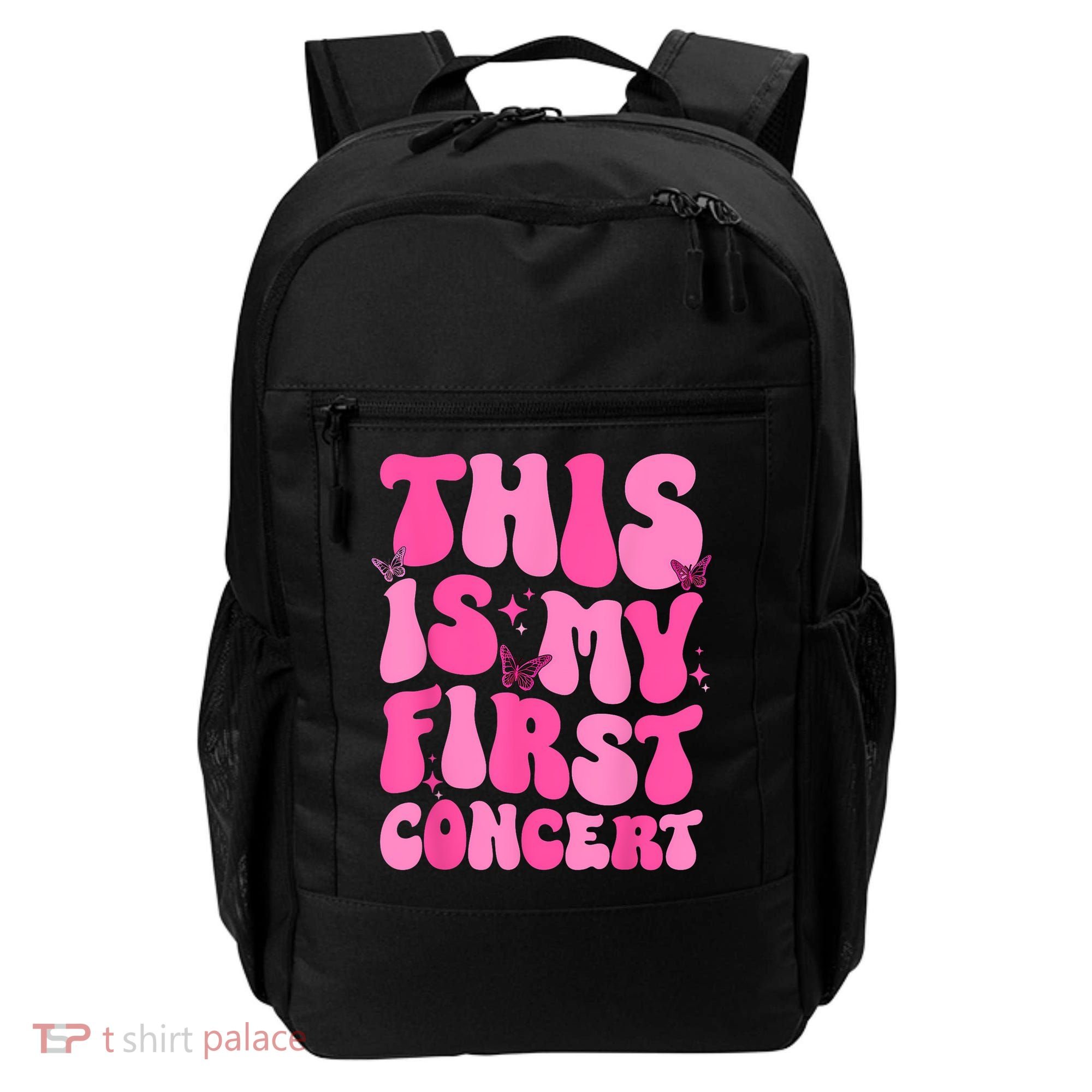This Is My First Concert Music Event Retro Groovy Girl Backpack