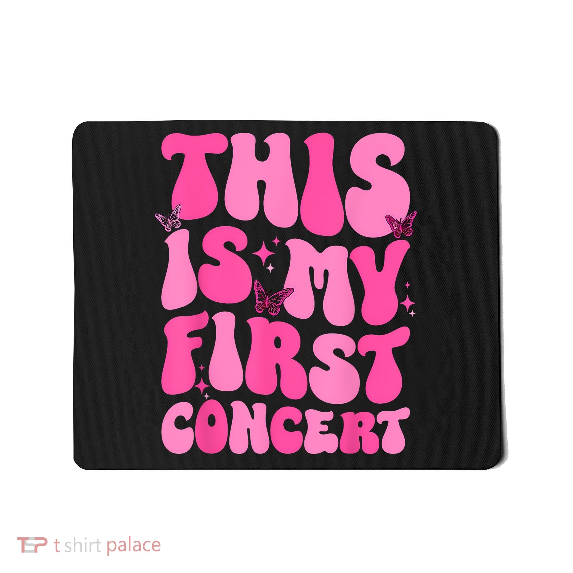 This Is My First Concert Music Event Retro Groovy Girl Mousepad