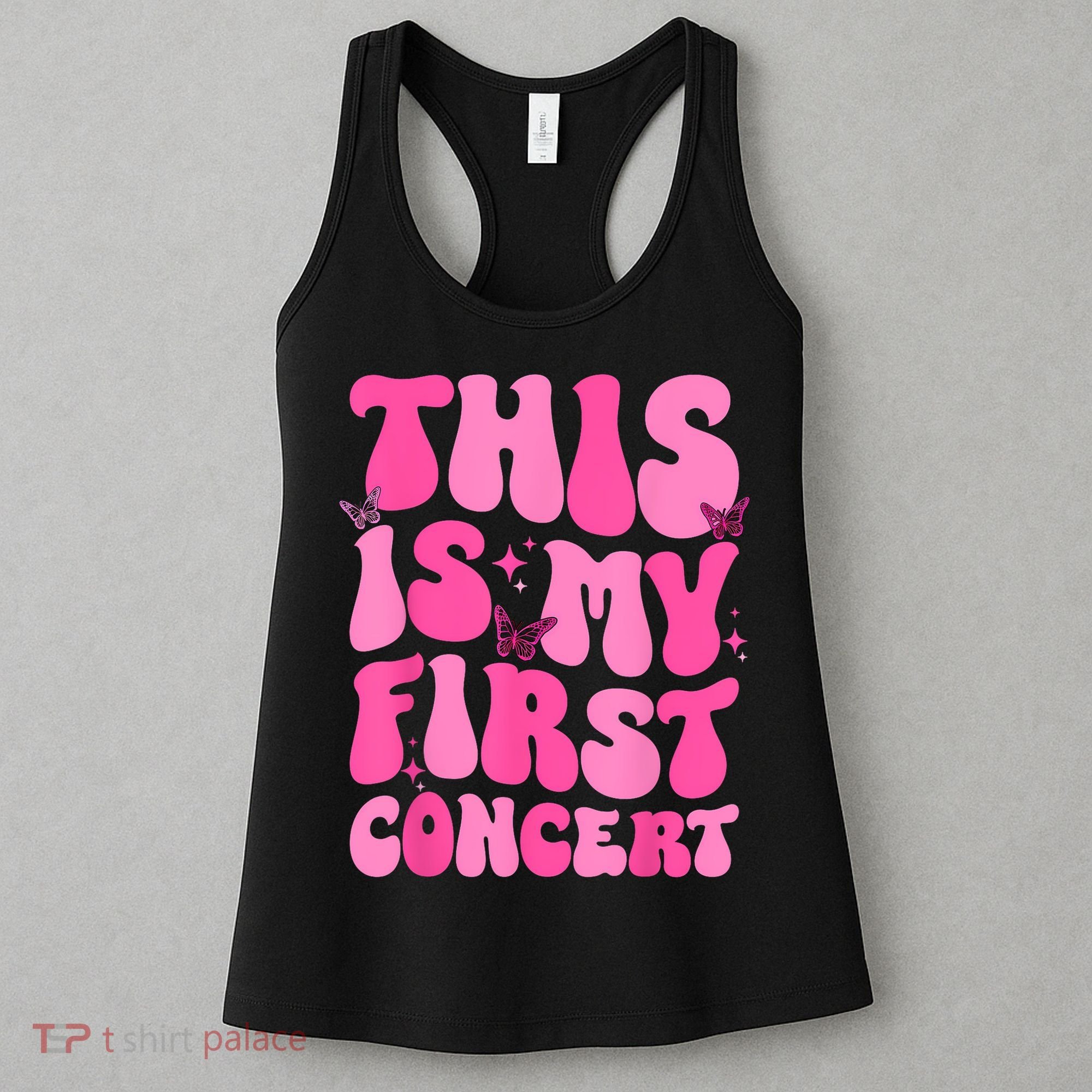 This Is My First Concert Music Event Retro Groovy Girl Women's Tank Top