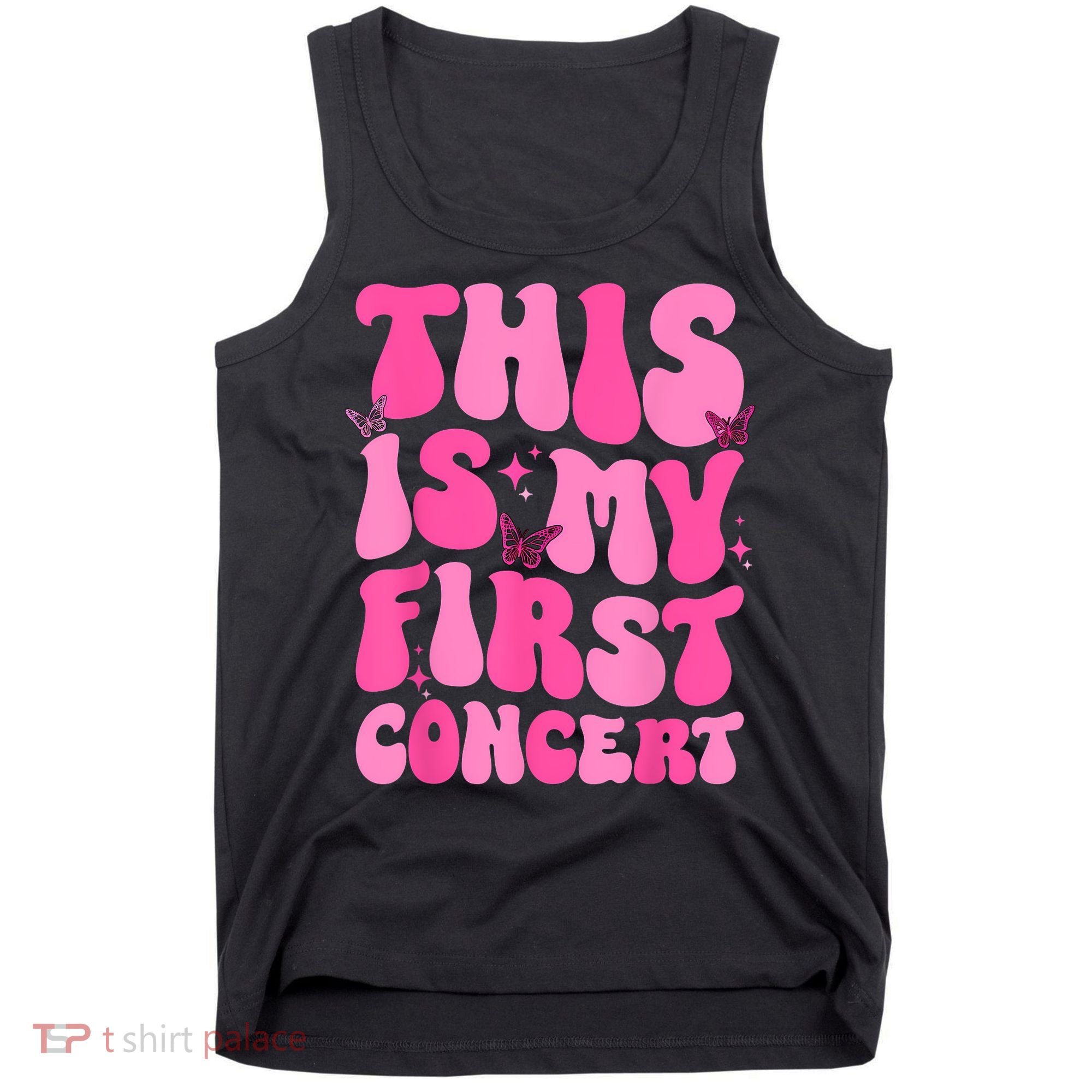 This Is My First Concert Music Event Retro Groovy Girl Tank Top