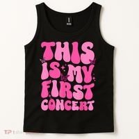 This Is My First Concert Music Event Retro Groovy Girl Tank Top thumb 2