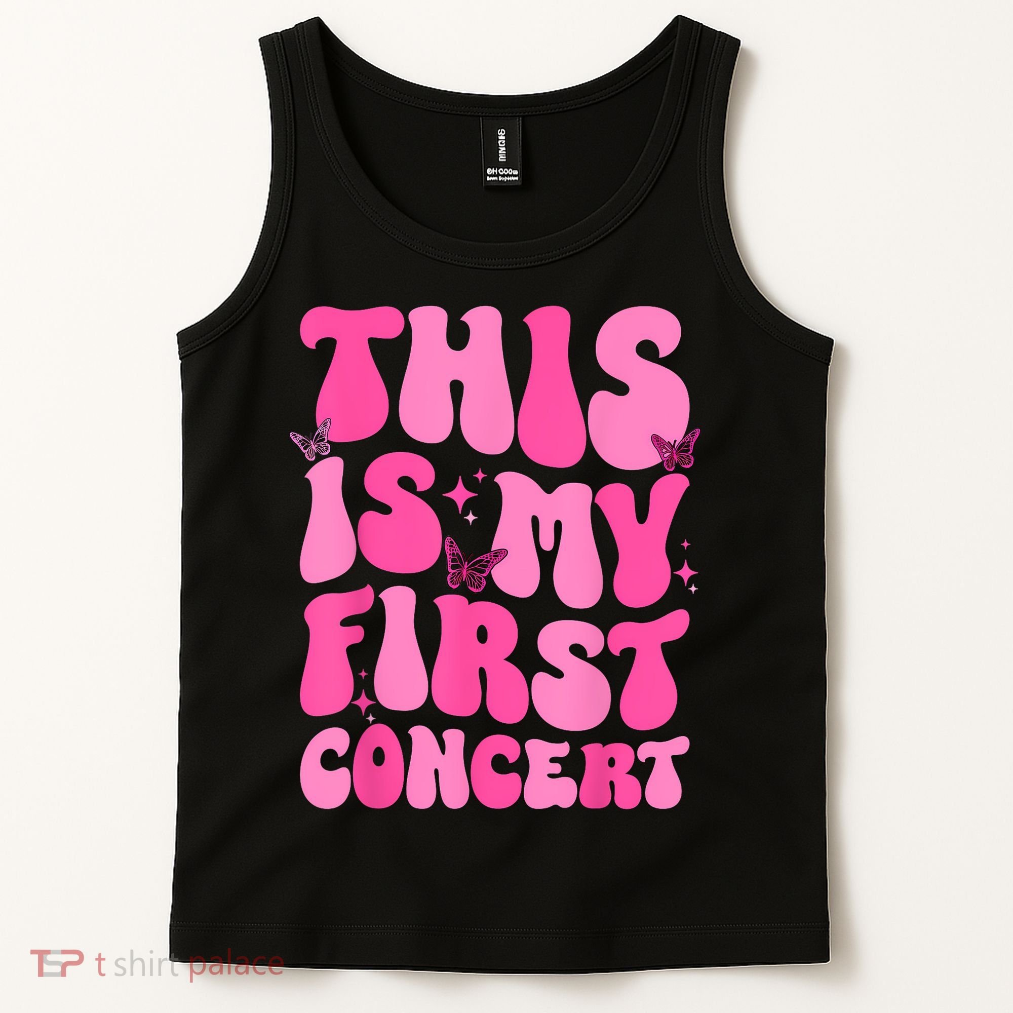 This Is My First Concert Music Event Retro Groovy Girl Tank Top