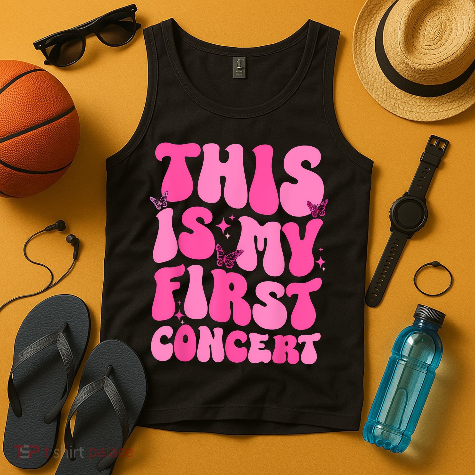 This Is My First Concert Music Event Retro Groovy Girl Tank Top