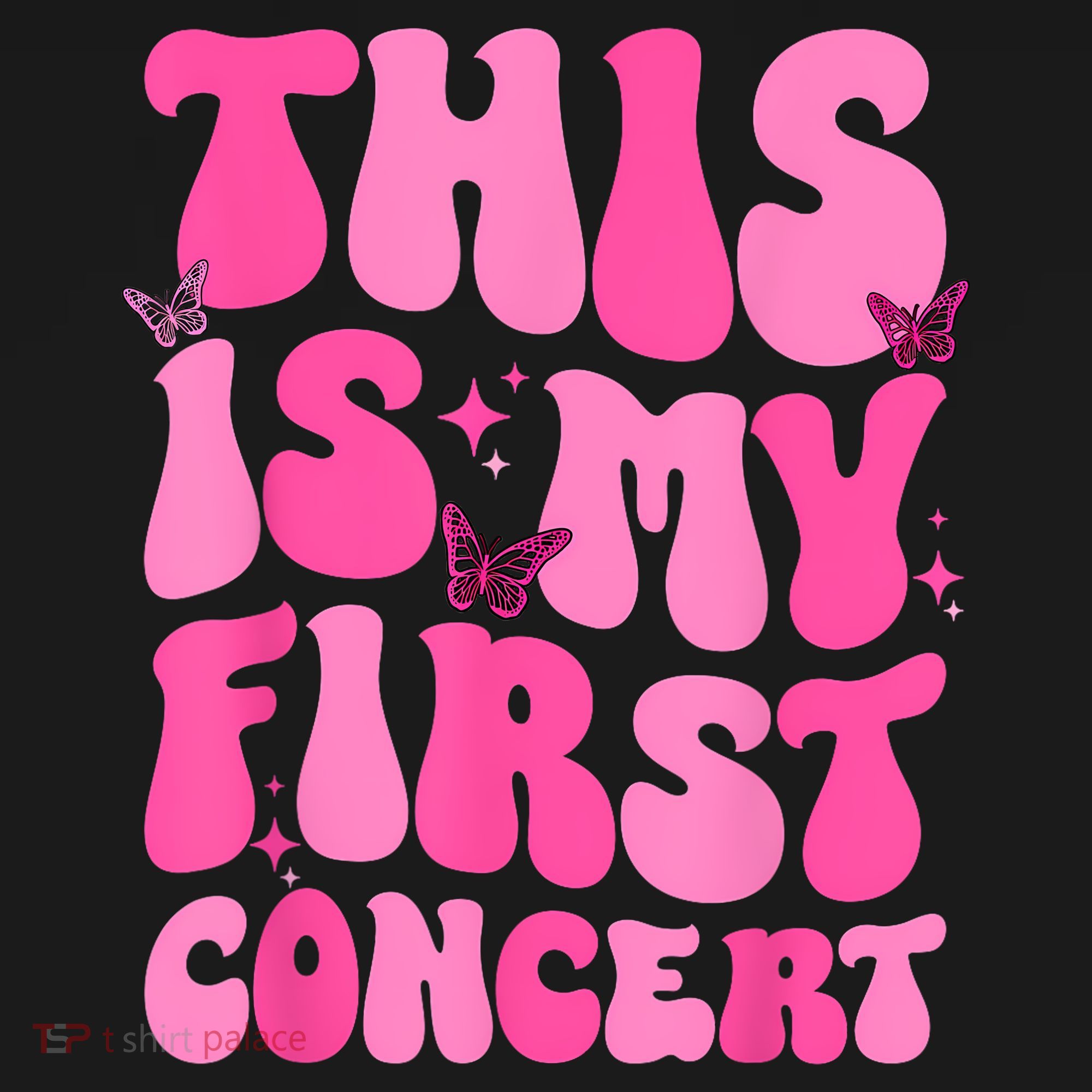 This Is My First Concert Music Event Retro Groovy Girl Kids Long Sleeve Shirt