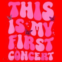 This Is My First Concert Music Event Retro Groovy Girl Santa Hat thumb 1