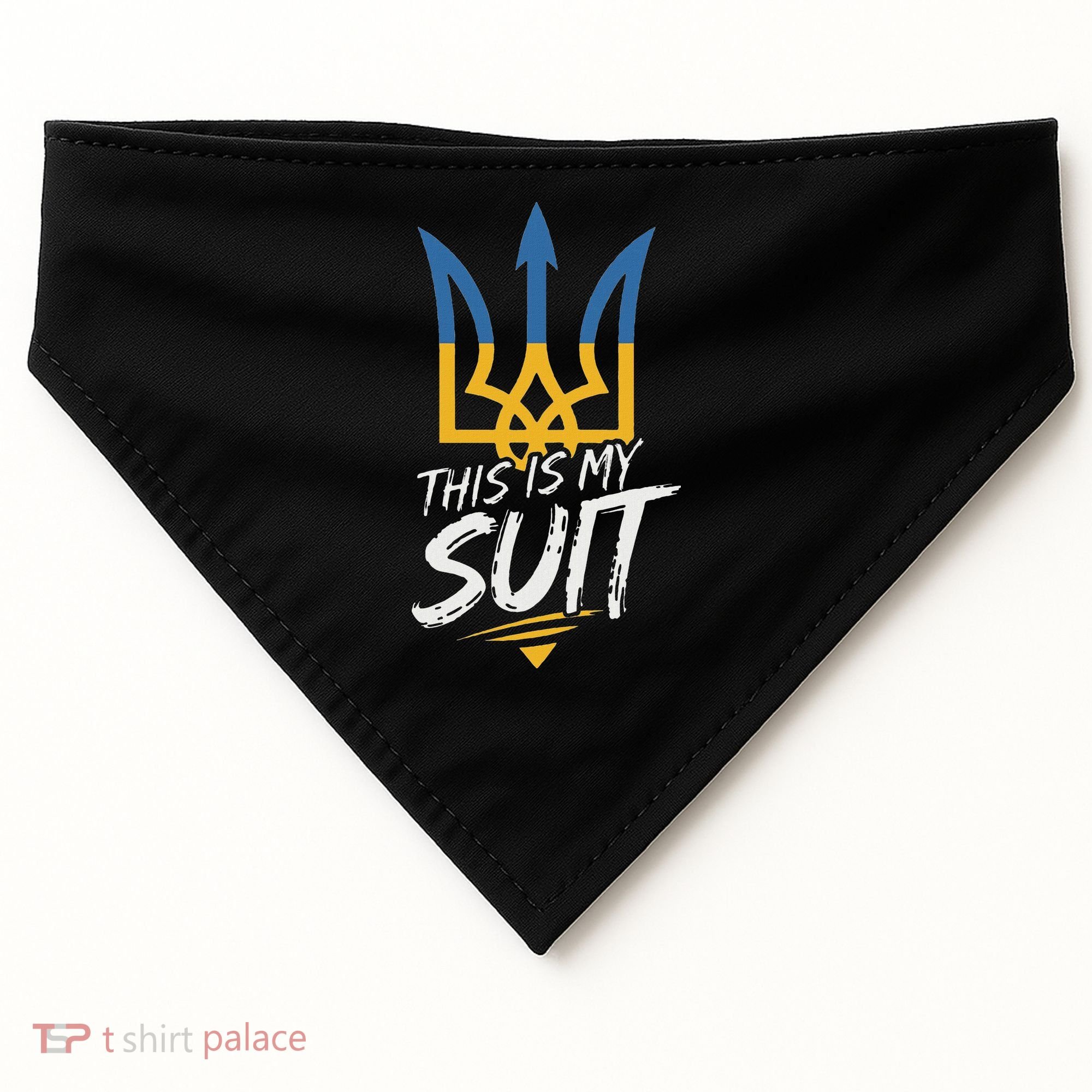 This Is My Suit IM Not Playing Cards Tramp Zelensky Ukraine USA-Made Doggie Bandana