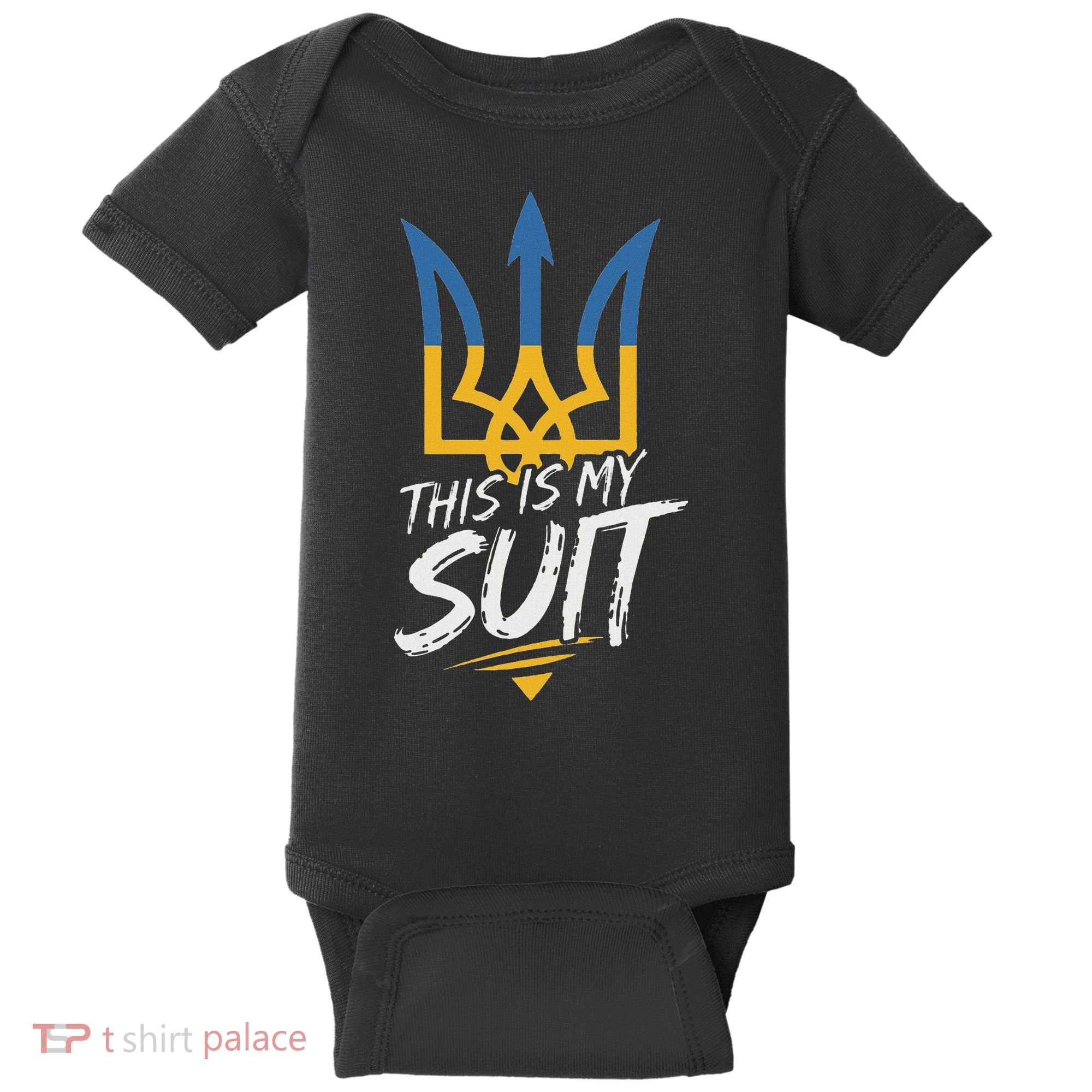 This Is My Suit IM Not Playing Cards Tramp Zelensky Ukraine Baby Bodysuit