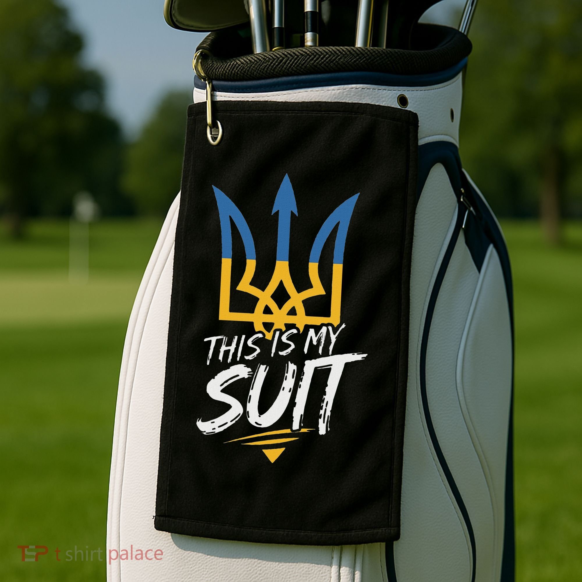 This Is My Suit IM Not Playing Cards Tramp Zelensky Ukraine Golf Towel