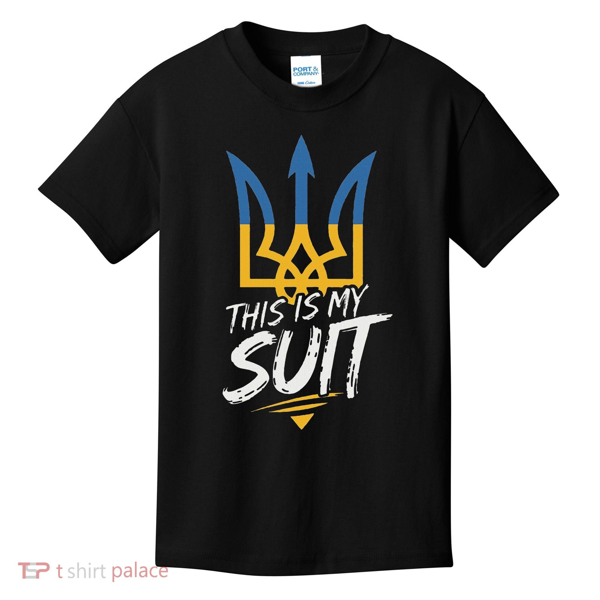 This Is My Suit IM Not Playing Cards Tramp Zelensky Ukraine Kids T-Shirt