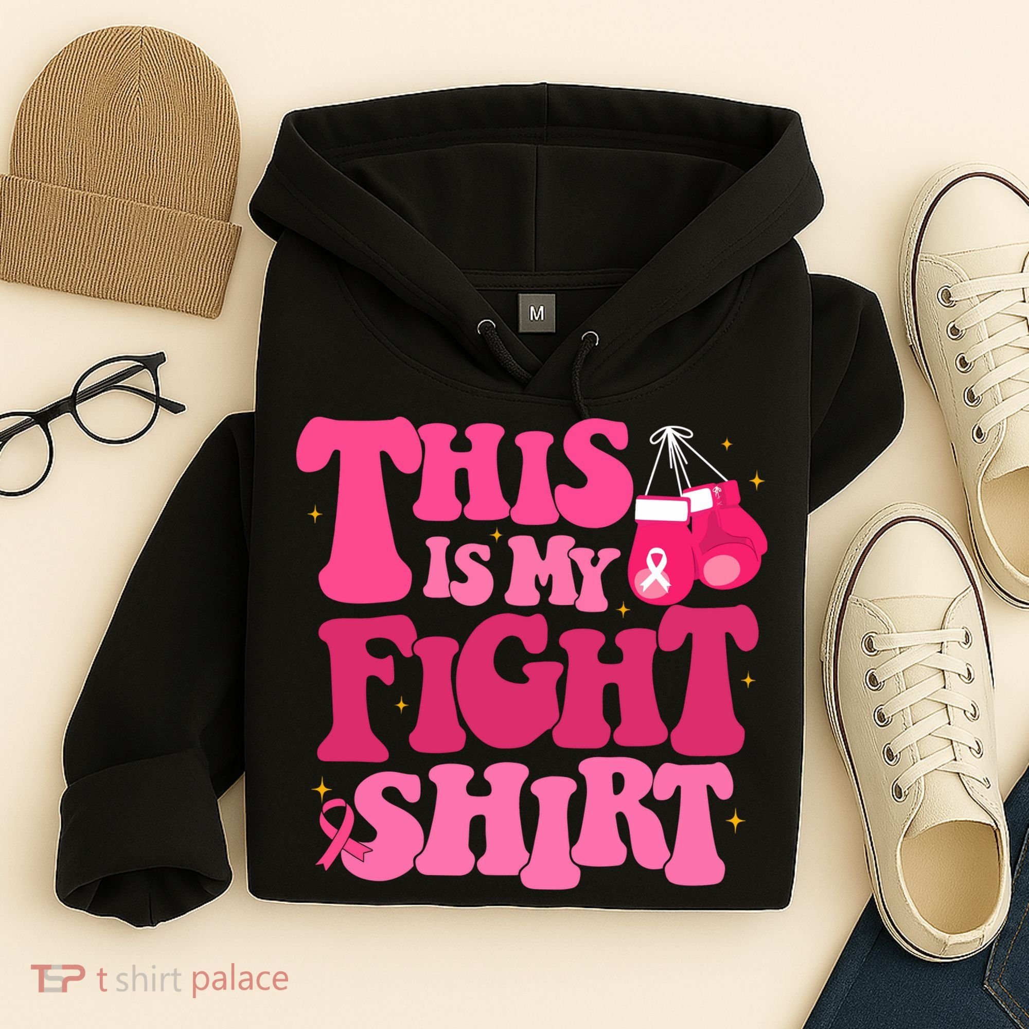 This Is My Fight Breast Cancer Ribbon Support Hoodie