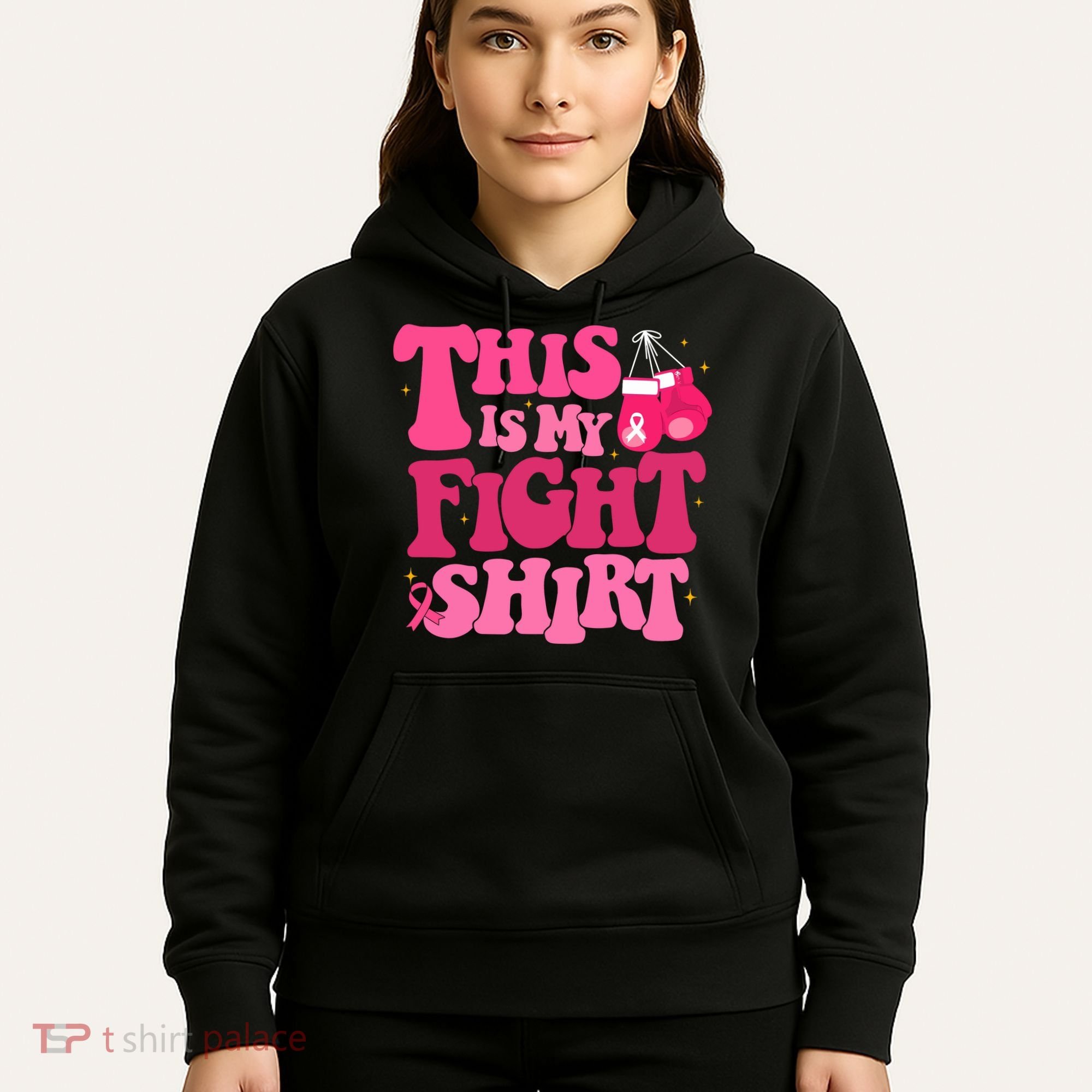 This Is My Fight Breast Cancer Ribbon Support Hoodie