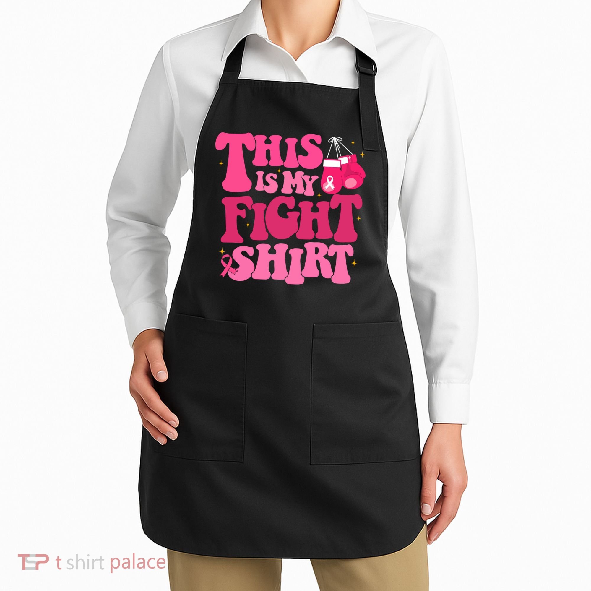 This Is My Fight Breast Cancer Ribbon Support Apron
