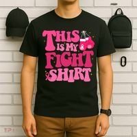 This Is My Fight Breast Cancer Ribbon Support T-Shirt thumb 6